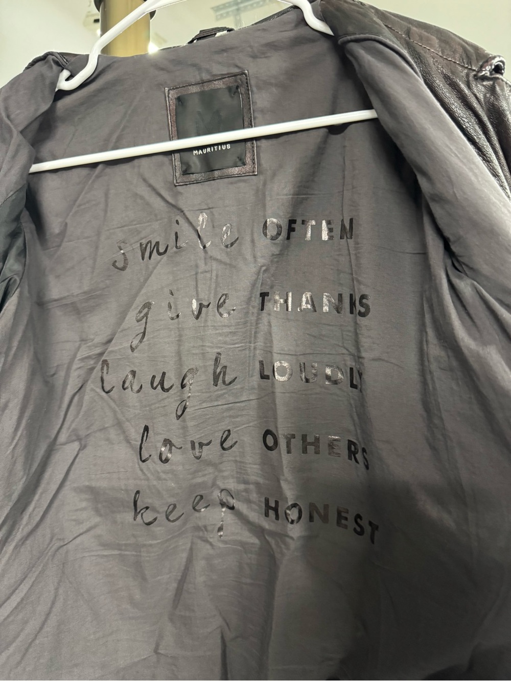 Mauritius Dark Brown Leather Moto Jacket - Picture 5 of 6